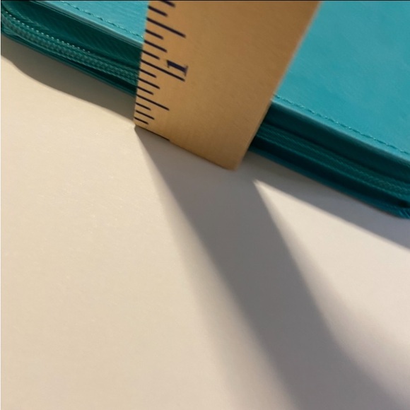 Classic Lux-Leather Journal with Zipper Closure in Turquoise NWT - Picture 9 of 10